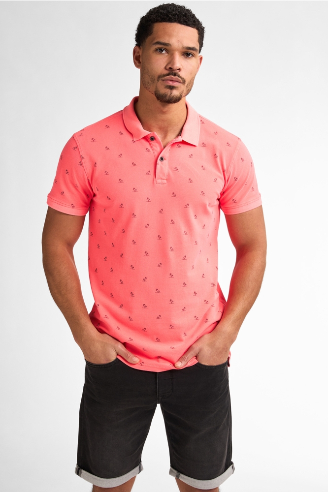 POLO MET PRINT M 1050 POL921 3099 FIERY CORAL